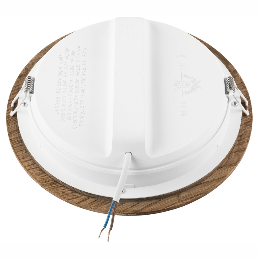 LED įleidžiamas lubinis šviestuvas WOODY SPOT LED/23,5W/230V 4000K graikinis riešutas ø 23,5 cm