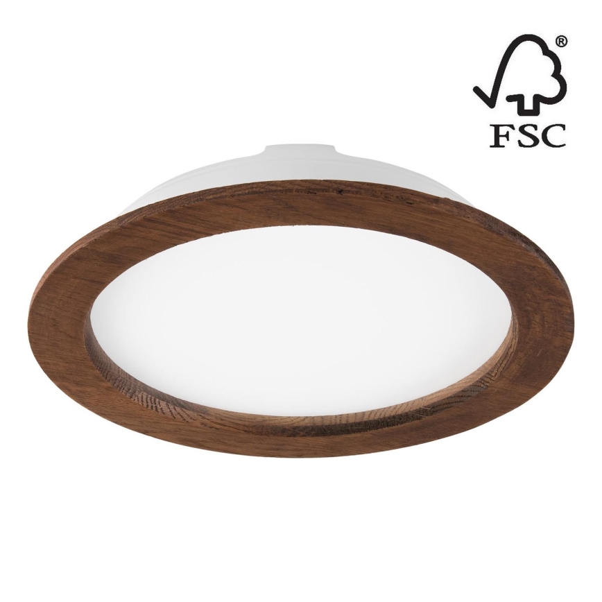 LED įleidžiamas lubinis šviestuvas WOODY SPOT LED/23,5W/230V 4000K vyšnia ø 23,5 cm