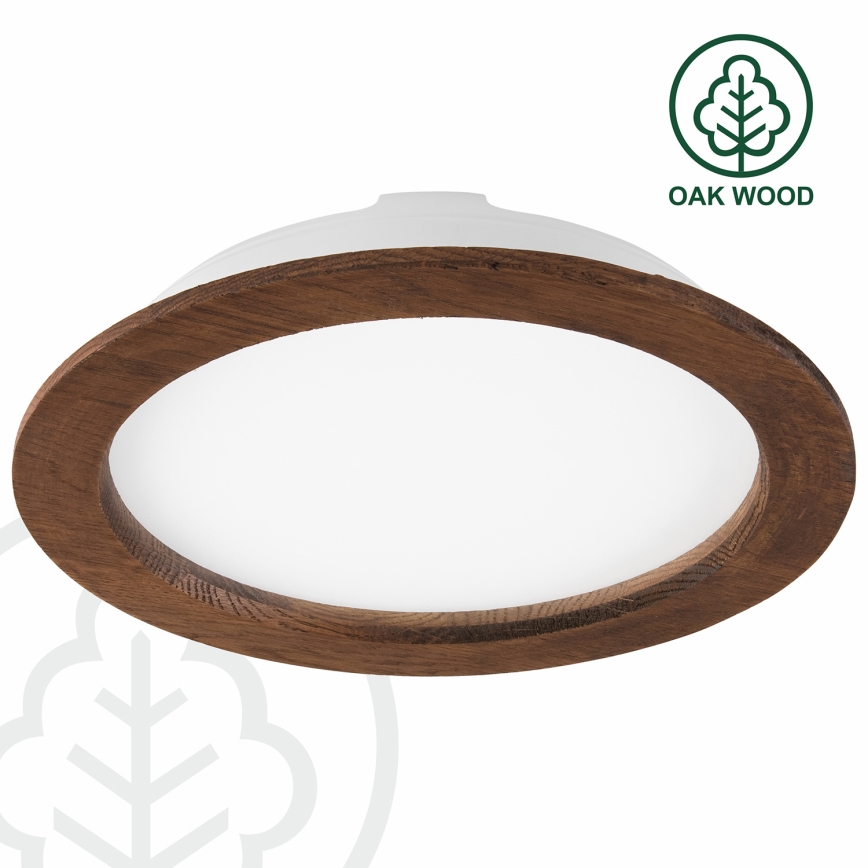 LED įleidžiamas lubinis šviestuvas WOODY SPOT LED/23,5W/230V 4000K vyšnia ø 23,5 cm