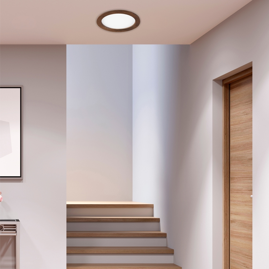 LED įleidžiamas lubinis šviestuvas WOODY SPOT LED/23,5W/230V 4000K vyšnia ø 23,5 cm
