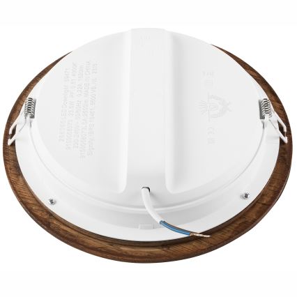 LED įleidžiamas lubinis šviestuvas WOODY SPOT LED/23,5W/230V 4000K vyšnia ø 23,5 cm