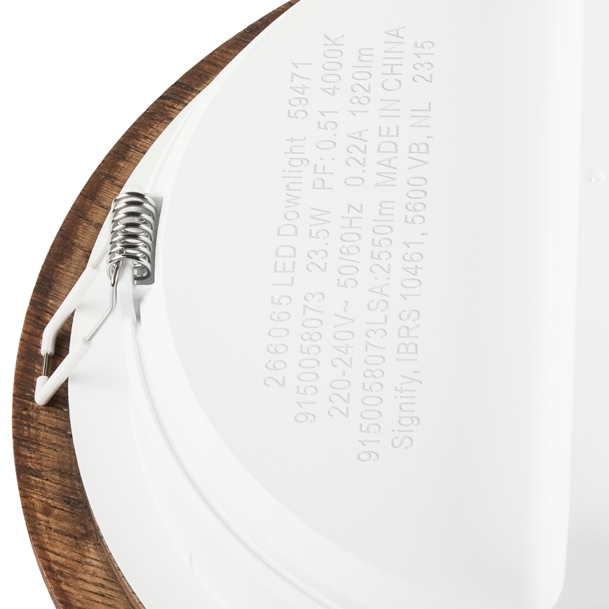 LED įleidžiamas lubinis šviestuvas WOODY SPOT LED/23,5W/230V 4000K vyšnia ø 23,5 cm