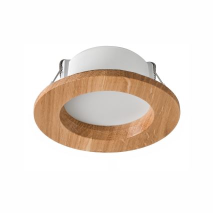 LED įleidžiamas lubinis šviestuvas WOODY SPOT LED/5,5W/230V 4000K ąžuolas ø 10 cm