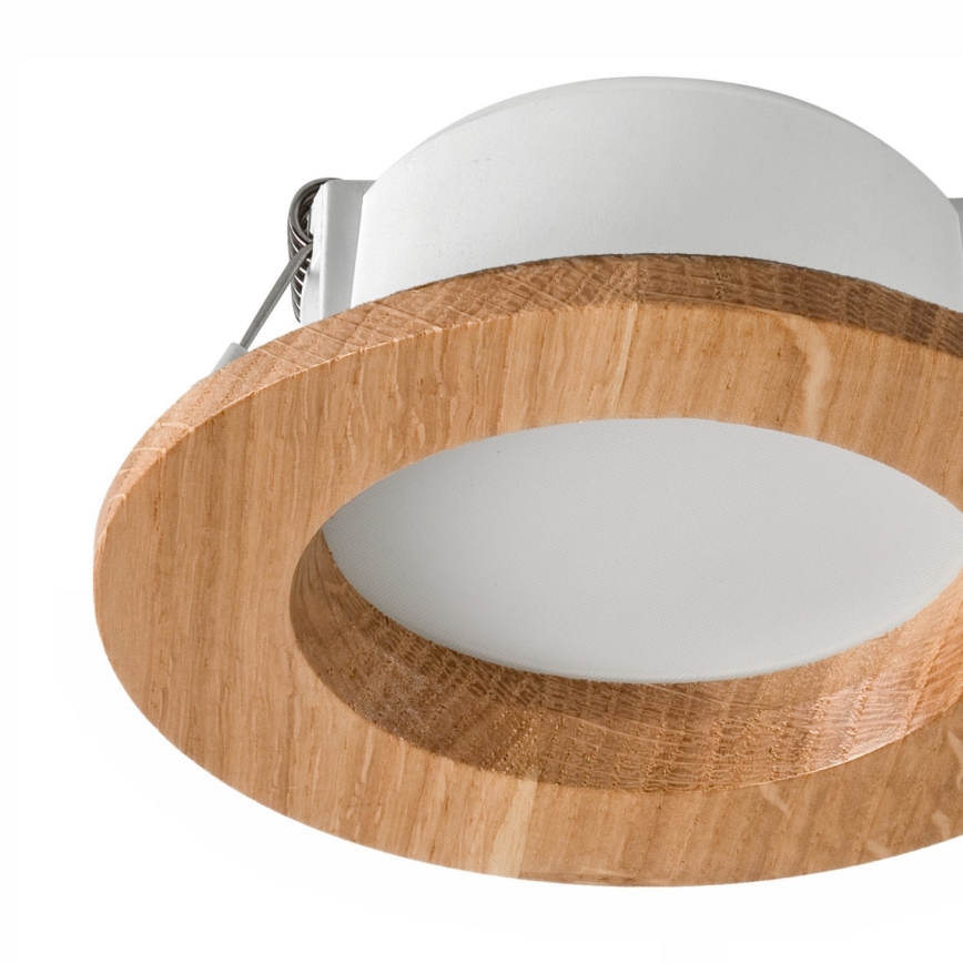 LED įleidžiamas lubinis šviestuvas WOODY SPOT LED/5,5W/230V 4000K ąžuolas ø 10 cm