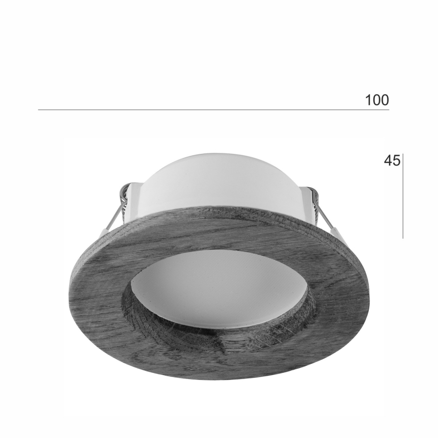 LED įleidžiamas lubinis šviestuvas WOODY SPOT LED/5,5W/230V 4000K ąžuolas ø 10 cm