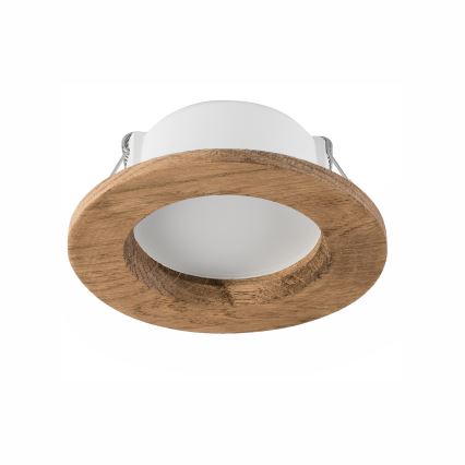 LED įleidžiamas lubinis šviestuvas WOODY SPOT LED/5,5W/230V 4000K graikinis riešutas ø 10 cm