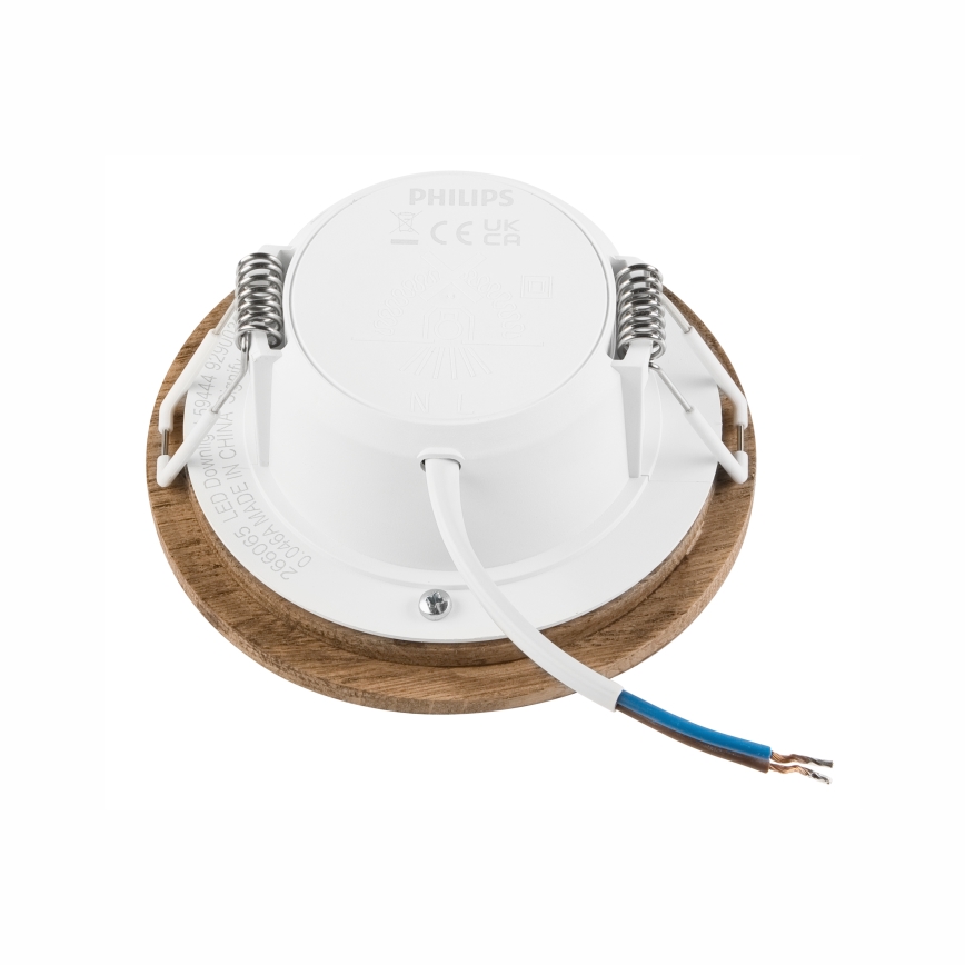 LED įleidžiamas lubinis šviestuvas WOODY SPOT LED/5,5W/230V 4000K graikinis riešutas ø 10 cm