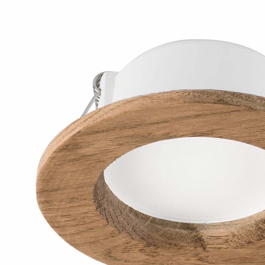 LED įleidžiamas lubinis šviestuvas WOODY SPOT LED/5,5W/230V 4000K graikinis riešutas ø 10 cm