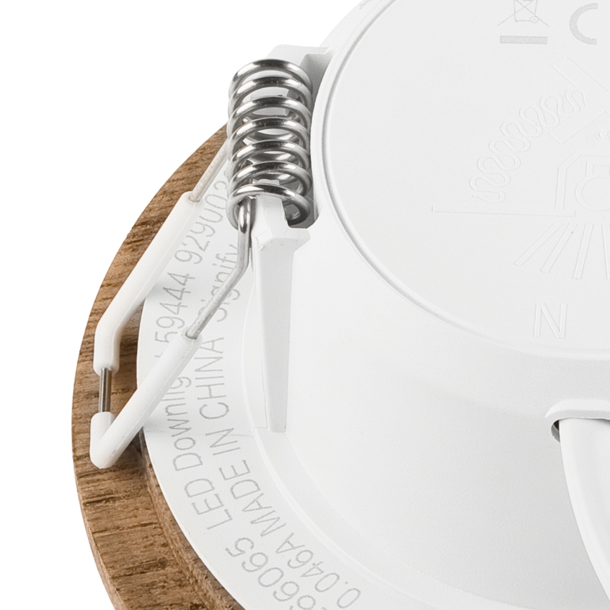 LED įleidžiamas lubinis šviestuvas WOODY SPOT LED/5,5W/230V 4000K graikinis riešutas ø 10 cm