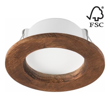 LED įleidžiamas lubinis šviestuvas WOODY SPOT LED/5,5W/230V 4000K vyšnia ø 10 cm