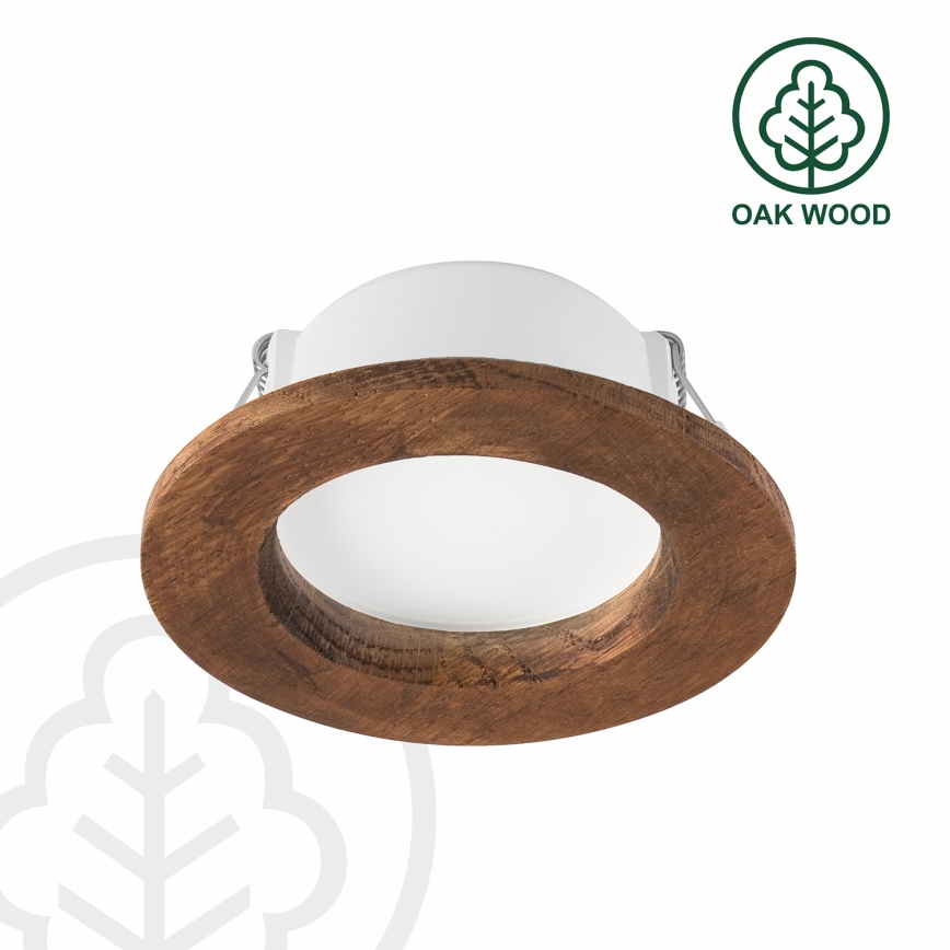 LED įleidžiamas lubinis šviestuvas WOODY SPOT LED/5,5W/230V 4000K vyšnia ø 10 cm
