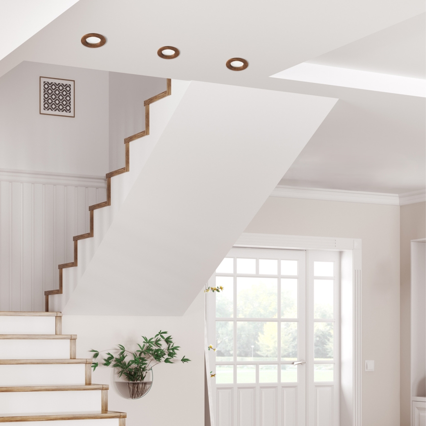 LED įleidžiamas lubinis šviestuvas WOODY SPOT LED/5,5W/230V 4000K vyšnia ø 10 cm