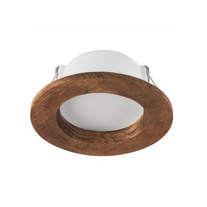 LED įleidžiamas lubinis šviestuvas WOODY SPOT LED/5,5W/230V 4000K vyšnia ø 10 cm