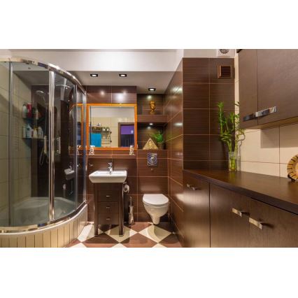 LED įleidžiamas lubinis vonios šviestuvas BONO LED/5W/230V 4000K IP65 juoda