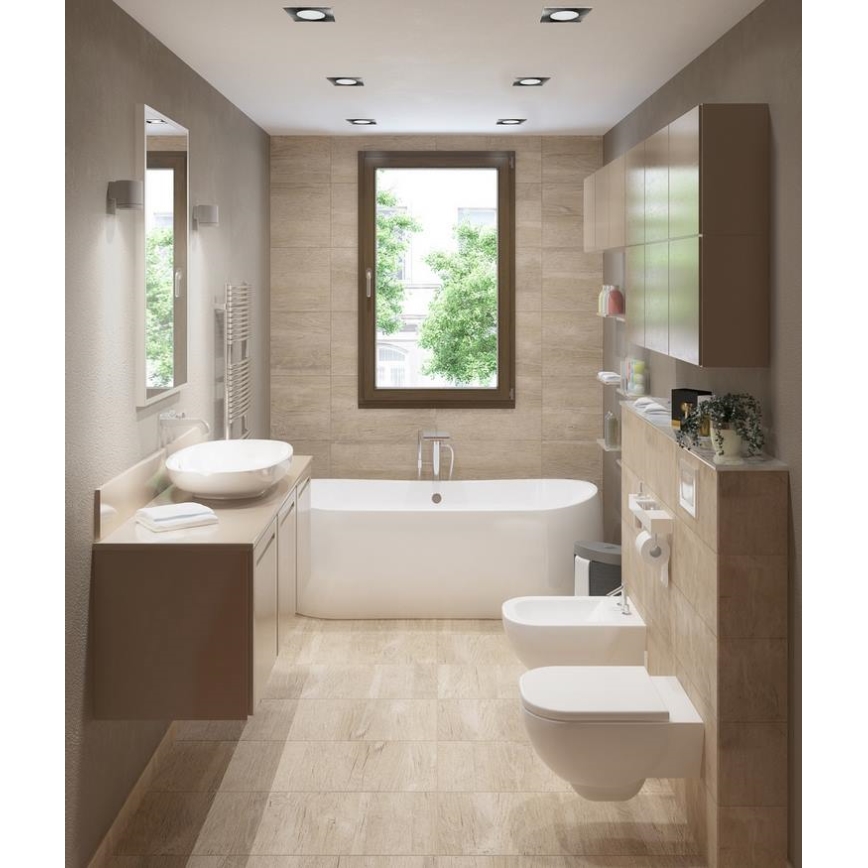 LED įleidžiamas lubinis vonios šviestuvas BONO LED/8W/230V 4000K IP65 blizgus chromas