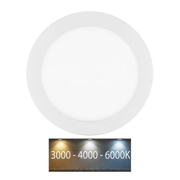 LED įleidžiamas lubinis vonios šviestuvas LADA LED/12W/230V 3000/4000/6000K diametras 17 cm IP44 balta