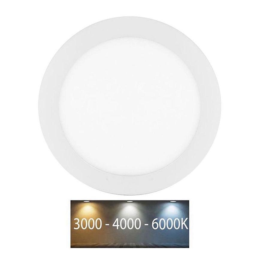 LED įleidžiamas lubinis vonios šviestuvas LADA LED/18W/230V 3000/4000/6000K diametras 22 cm IP44 balta