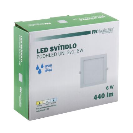 LED įleidžiamas lubinis vonios šviestuvas LED/6W/230V 3000/4000/6000K IP44