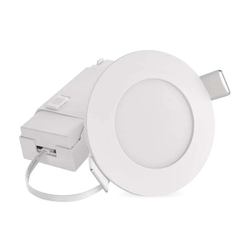 LED įleidžiamas lubinis vonios šviestuvas LORI LED/4,5W/230V IP65 2700/4000K diametras 8,5 cm balta