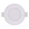 LED įleidžiamas lubinis vonios šviestuvas LORI LED/4,5W/230V IP65 2700/4000K diametras 8,5 cm balta
