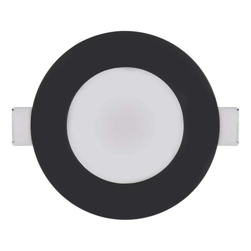 LED įleidžiamas lubinis vonios šviestuvas LORI LED/4,5W/230V IP65 2700/4000K diametras 8,5 cm juoda