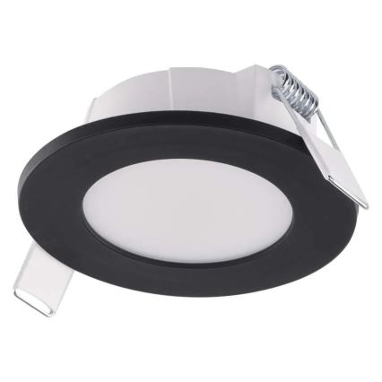 LED įleidžiamas lubinis vonios šviestuvas LORI LED/4,5W/230V IP65 2700/4000K diametras 8,5 cm juoda