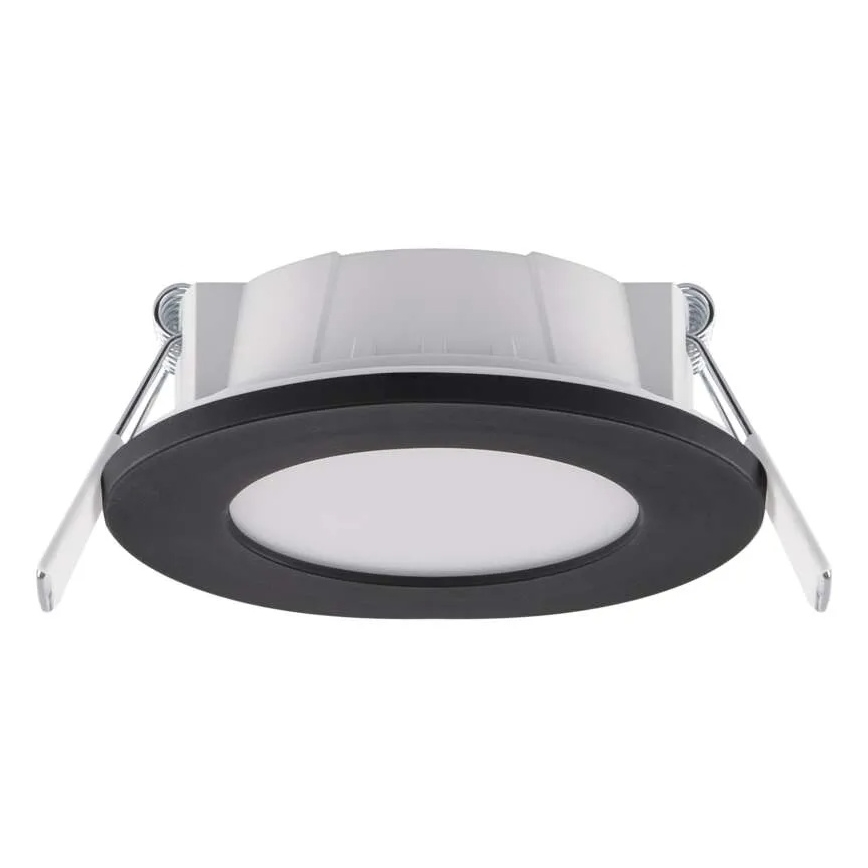 LED įleidžiamas lubinis vonios šviestuvas LORI LED/4,5W/230V IP65 2700/4000K diametras 8,5 cm juoda