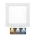 LED įleidžiamas lubinis vonios šviestuvas RAFA LED/25W/230V 3000/4000/6000K 30x30 cm IP44 balta