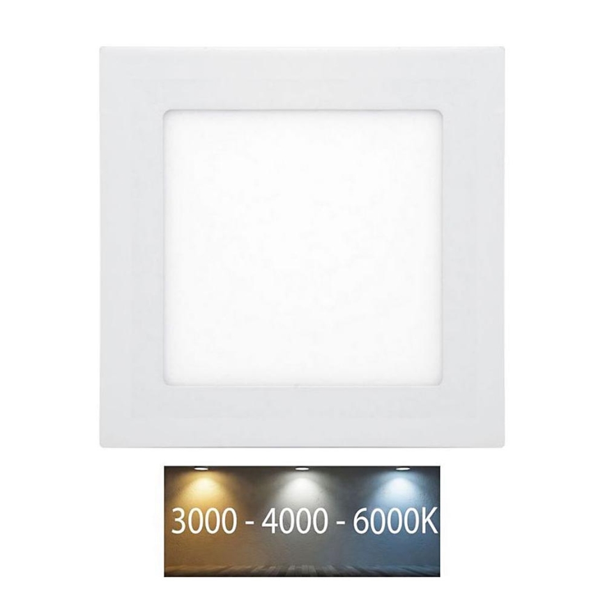 LED įleidžiamas lubinis vonios šviestuvas RAFA LED/6W/230V 3000/4000/6000K 12x12 cm IP44 balta