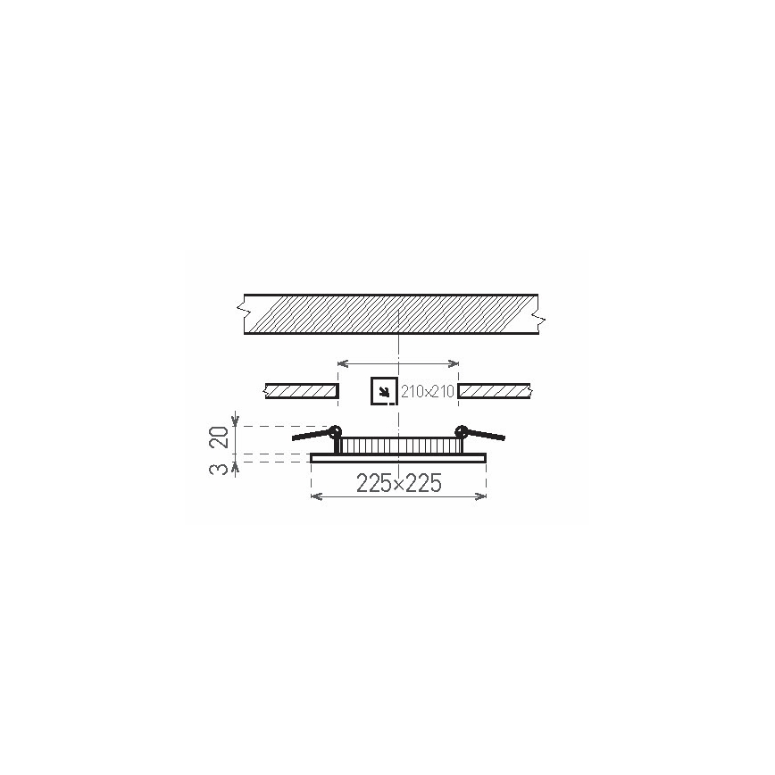LED įleidžiamas lubinis vonios šviestuvas VEGA LED/18W/230V 3800K 22,5 cm IP44 sniegas balta