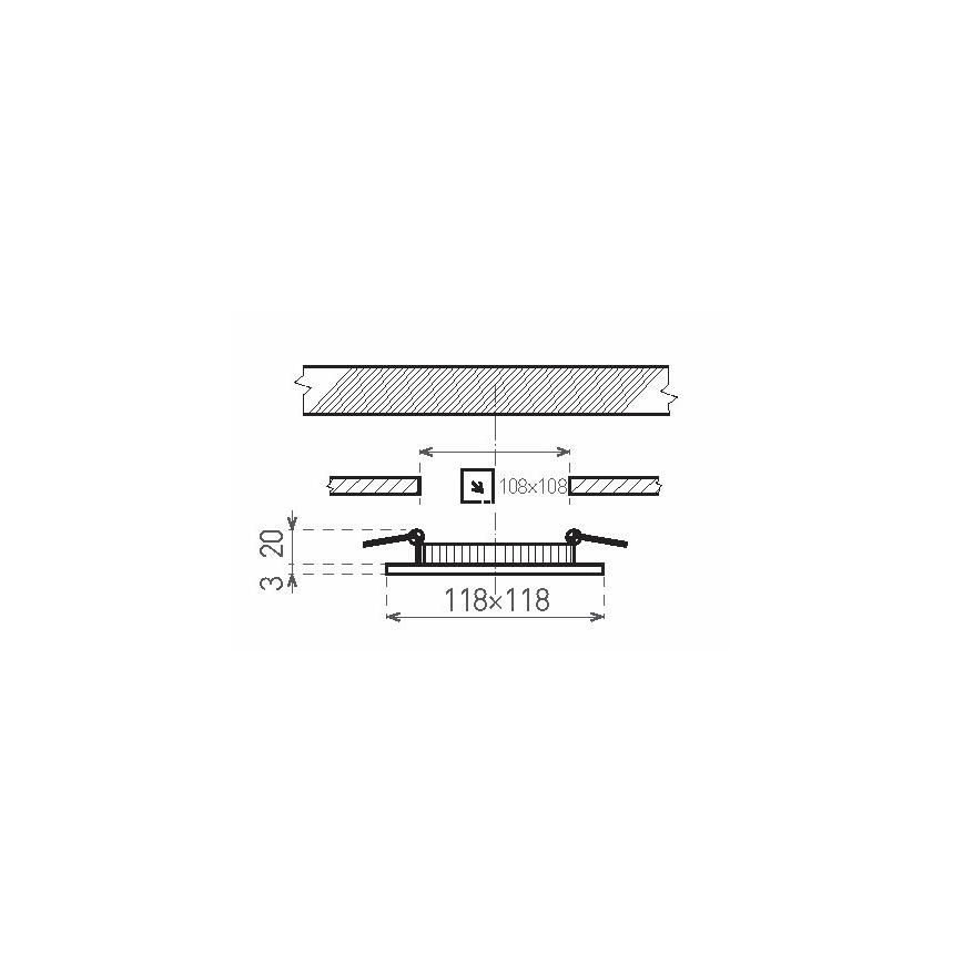 LED įleidžiamas lubinis vonios šviestuvas VEGA LED/24W/230V 2800K diametras 29,8 cm IP44