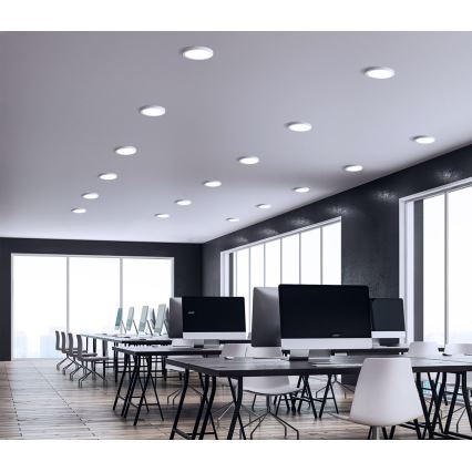 LED įleidžiamas lubų šviestuvas ALGINE 2 viename, LED 12 W, 230 V, 3000 K, balta