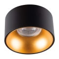 LED Įleidžiamas šviestuvas MINI RITI 1xGU10/25W/230V juodas/auksinis