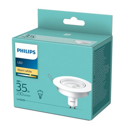 LED Įleidžiamas šviestuvas Philips 1xGU10/3W/230V 2700K