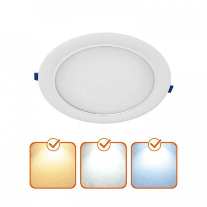 LED įleidžiamasis šviestuvas SIGARO LED/24W/230V 3000/4000/6500K Ø 22 cm balta