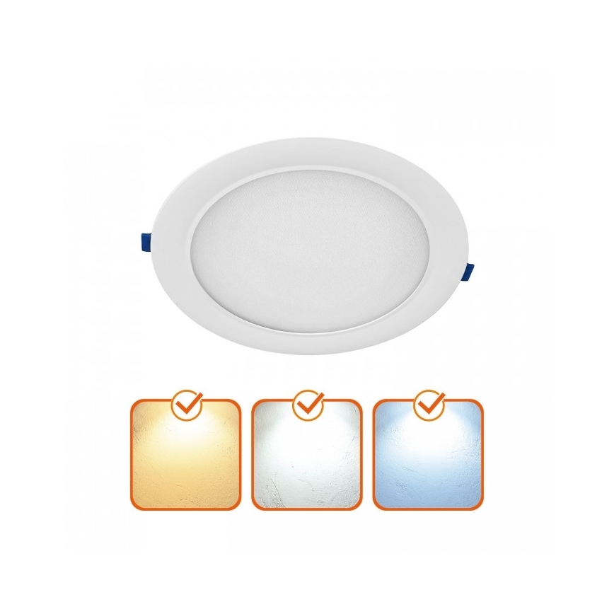 LED įleidžiamasis šviestuvas SIGARO LED/24W/230V 3000/4000/6500K Ø 22 cm balta