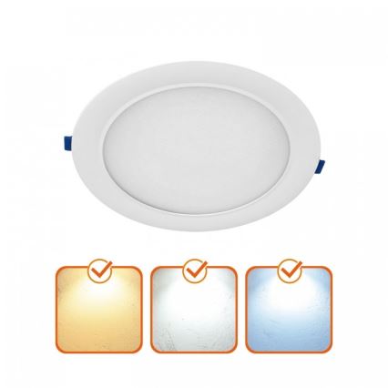 LED įmontuojamas lubų šviestuvas SIGARO LED/18W/230V 3000/4000/6500K skers. 22 cm balta