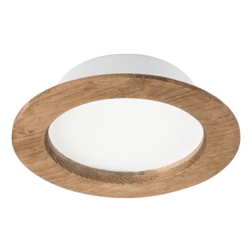 LED įmontuojamas šviestuvas WOODY SPOT LED/12,5W/230V 3000K riešutmedžio spalvos, skersmuo 16 cm