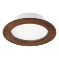 LED įmontuojamas šviestuvas WOODY SPOT LED/12,5W/230V 3000K vyšnia ? 16 cm