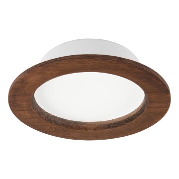 LED įmontuojamas šviestuvas WOODY SPOT LED/12,5W/230V 4000K vyšnių spalva Ø 16 cm