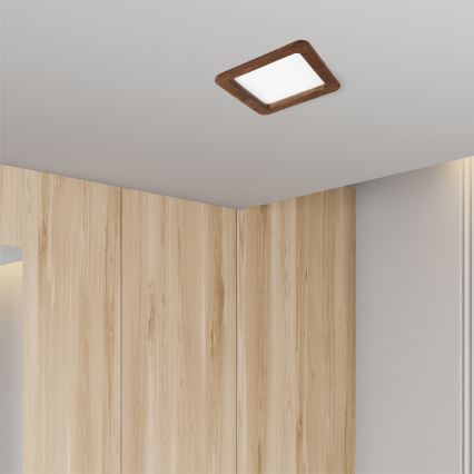 LED įmontuojamas šviestuvas WOODY SPOT LED/17W/230V 3000K vyšnia 18,5x18,5 cm