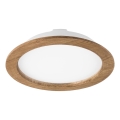 LED įmontuojamas šviestuvas WOODY SPOT LED/23,5W/230V 4000K riešutmedžio spalvos, skersmuo 23,5 cm