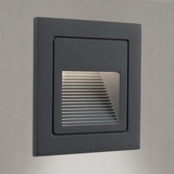 LED Įmontuotas šviestuvas LORO LED/2W/230V IP65 antracitas