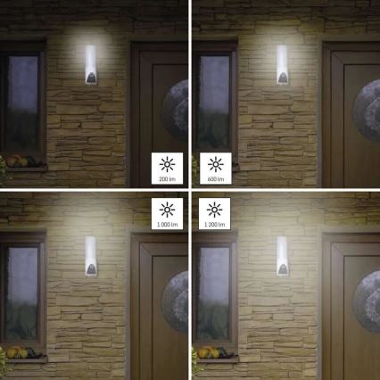 LED Išmani lauko kamera su šviestuvu GoSmart LED/12W/230V IP65 Wi-Fi Tuya balta