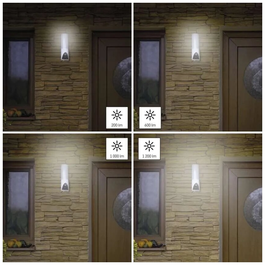 LED Išmani lauko kamera su šviestuvu GoSmart LED/12W/230V IP65 Wi-Fi Tuya balta
