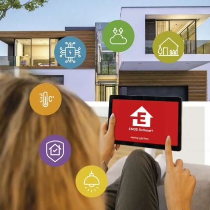 LED Išmani lauko kamera su šviestuvu GoSmart LED/12W/230V IP65 Wi-Fi Tuya balta