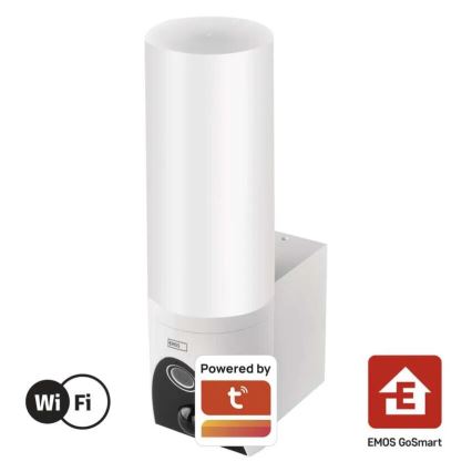 LED Išmani lauko kamera su šviestuvu GoSmart LED/12W/230V IP65 Wi-Fi Tuya balta