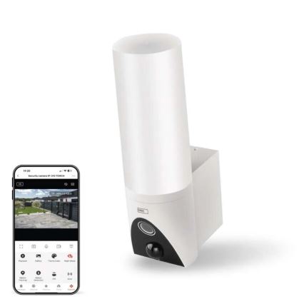 LED Išmani lauko kamera su šviestuvu GoSmart LED/12W/230V IP65 Wi-Fi Tuya balta
