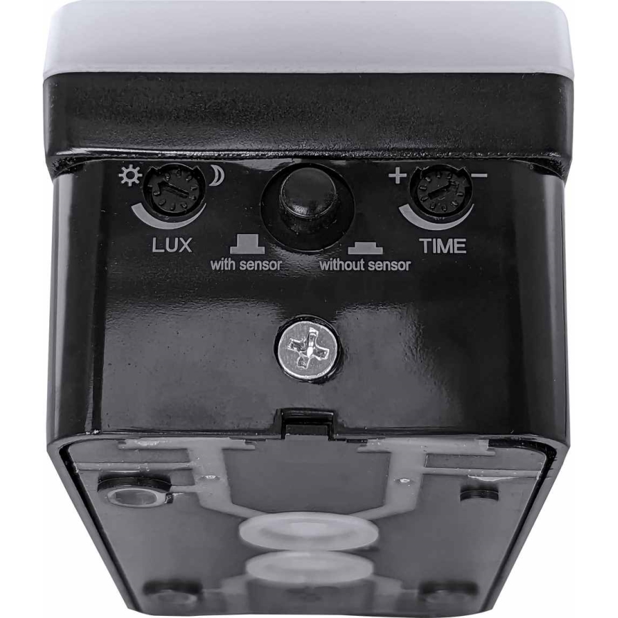 LED Dimmable išorinis sieninis šviestuvas su judesio ir sutemos jutikliu LED/12/15/20W/230V IP65 juodas