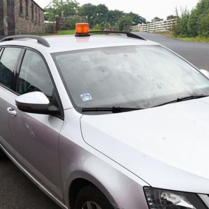 LED įspėjamasis žibintas ant magneto LED/20W/12-24V oranžinis